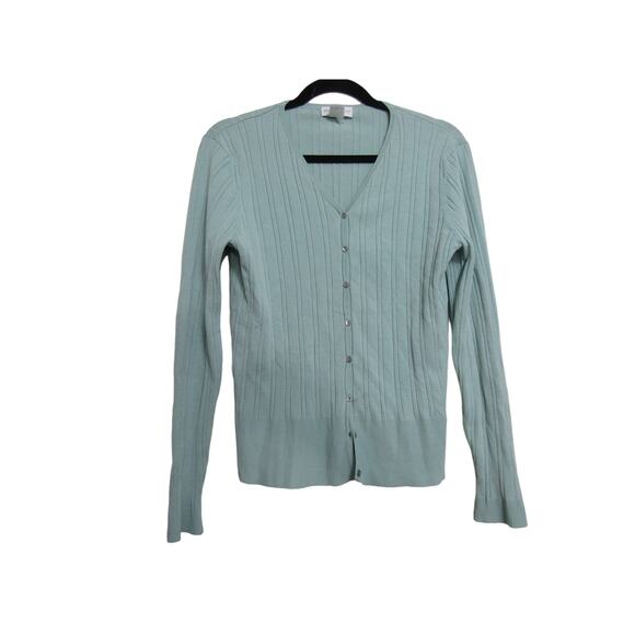 Worthington Sweaters - Worthington Sweater Green Cardigan Womens sz M Silk Boho Cottagecore Whimsical